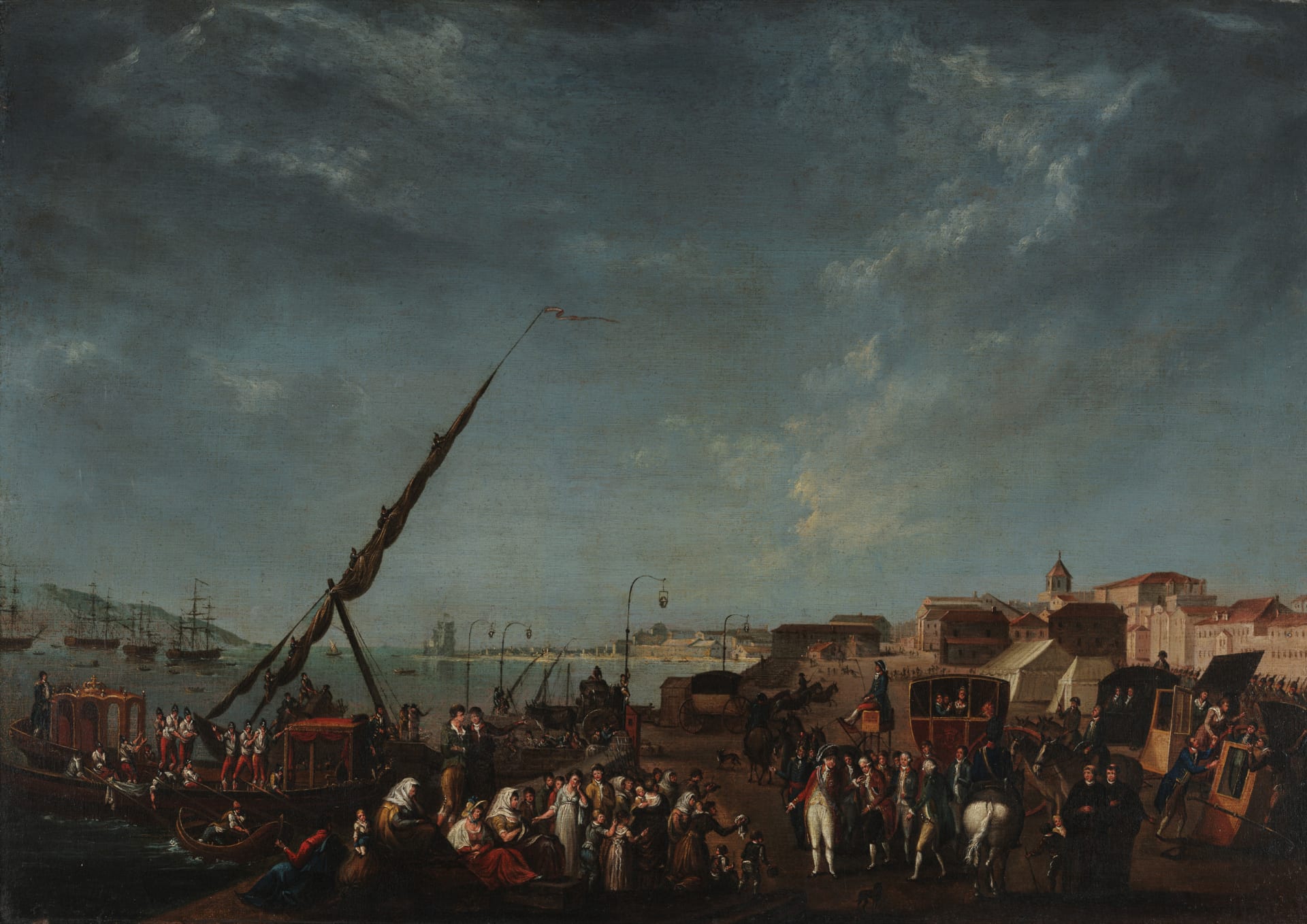 Embarque da Família Real, atrib. Delerive, c. 1810
